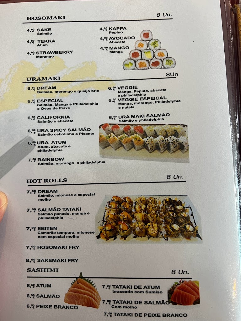 Dream Sushi Bar - Montijo — Carta
