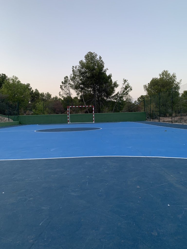 pista de baloncesto y futbol