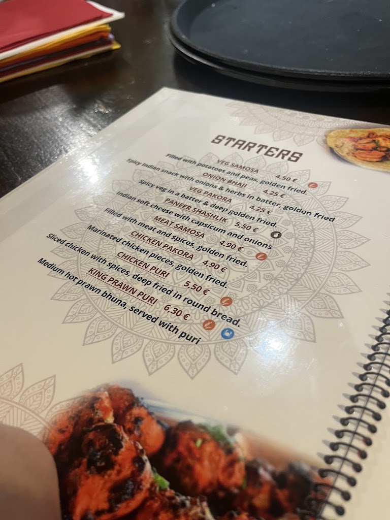 Restaurante Indian Express — Carta
