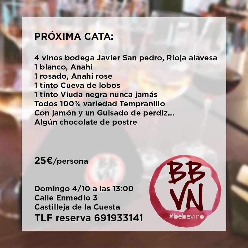 Bebe Vino Catas — Carta