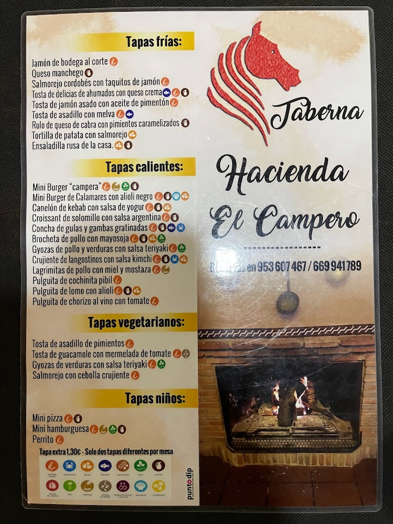 Restaurante Hacienda El Campero — Carta