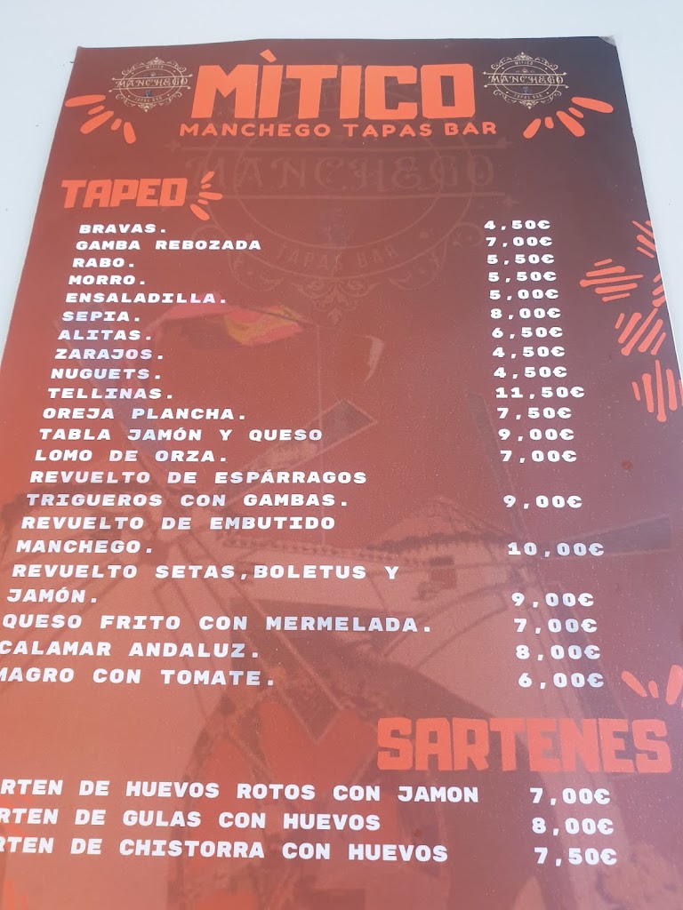 Bar Cafe Five — Carta