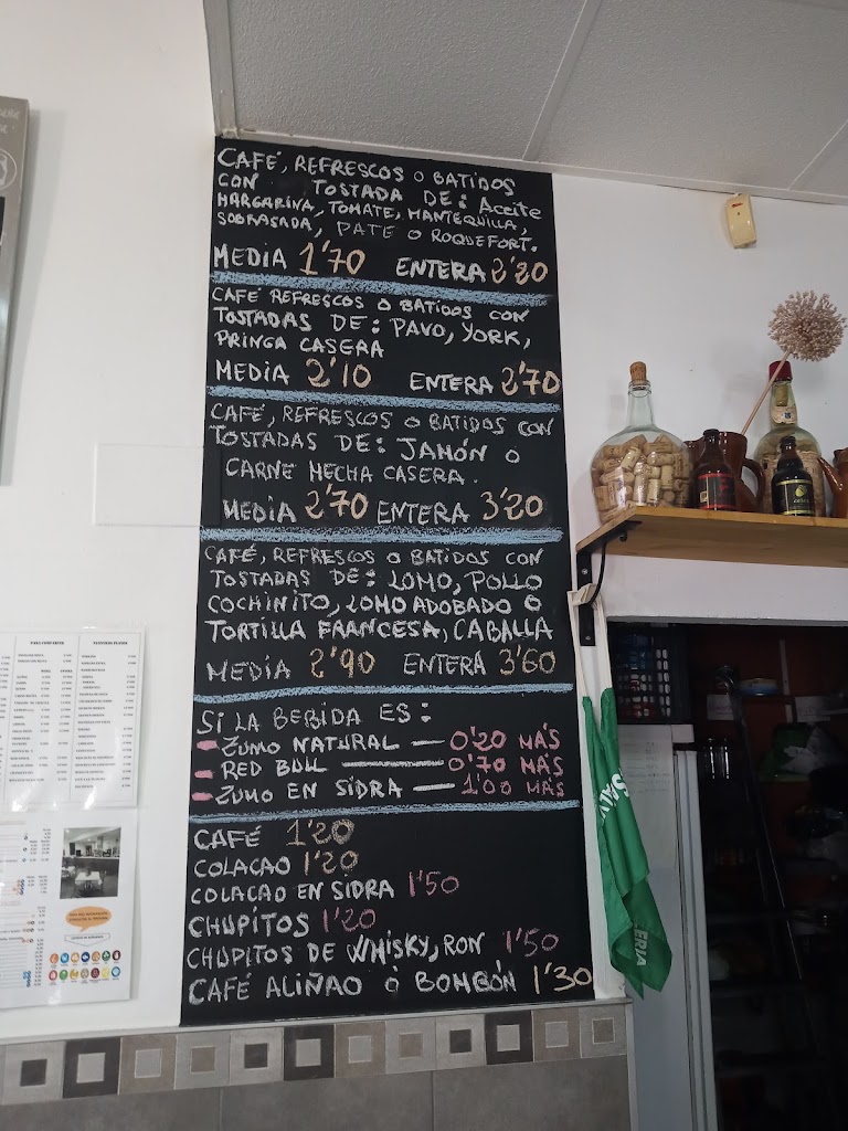 BAR LAS LOMAS — Carta