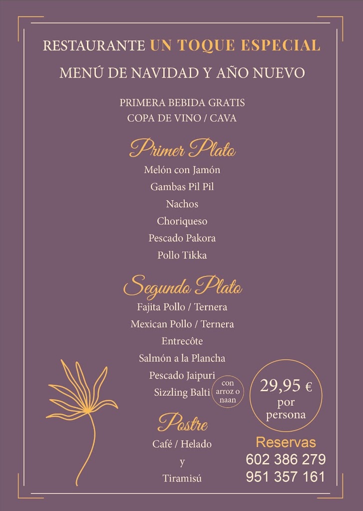 Restaurante Mexicano Un Toque Especial — Carta