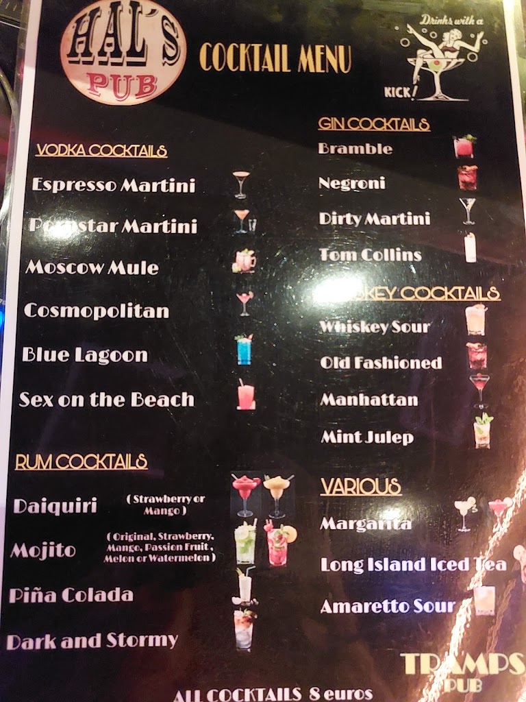 Hal's Pub — Carta