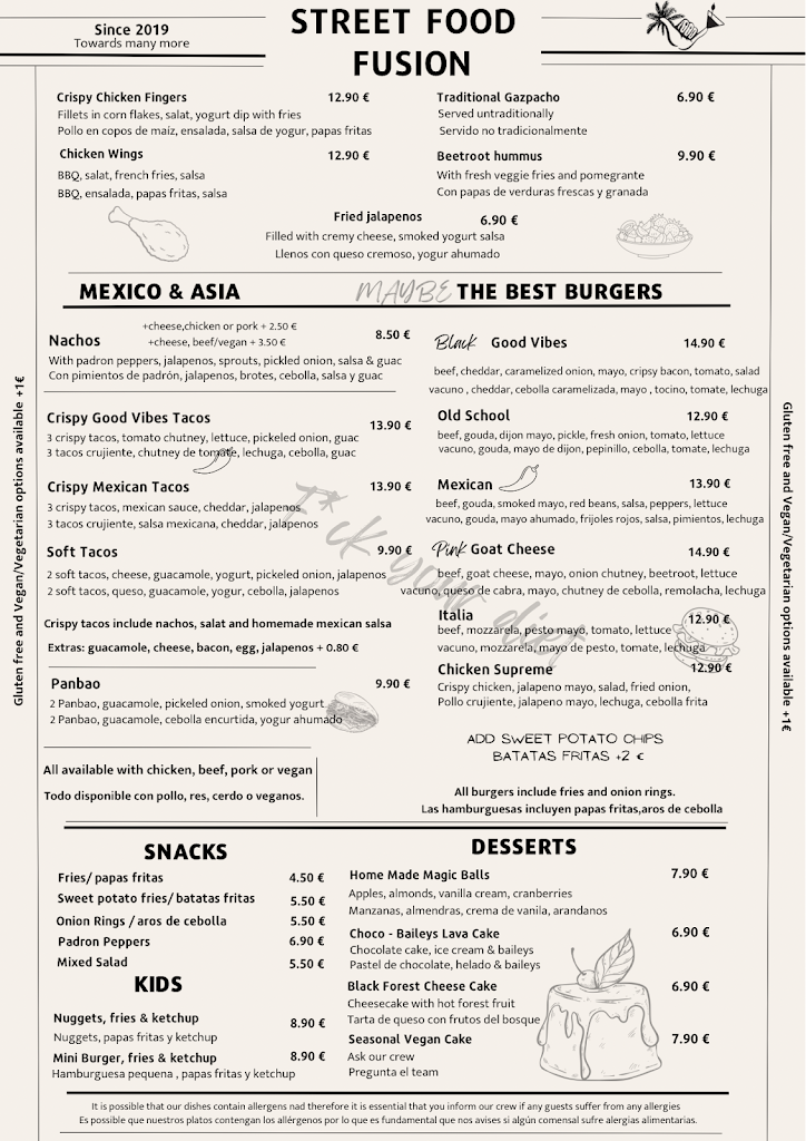 Good Vibes - cocktail bar and restaurant — Carta