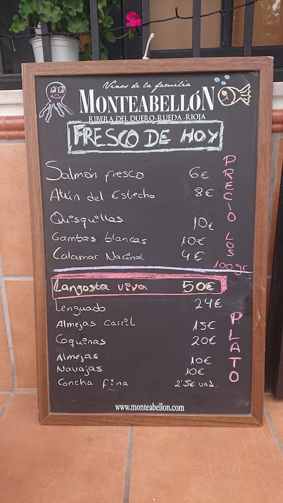 Marisqueria El Capitan — Carta