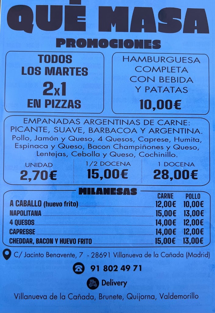 Que Masa — Carta