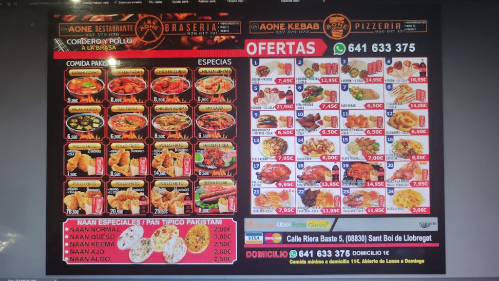 A One Kebab sant boi — Del propietario