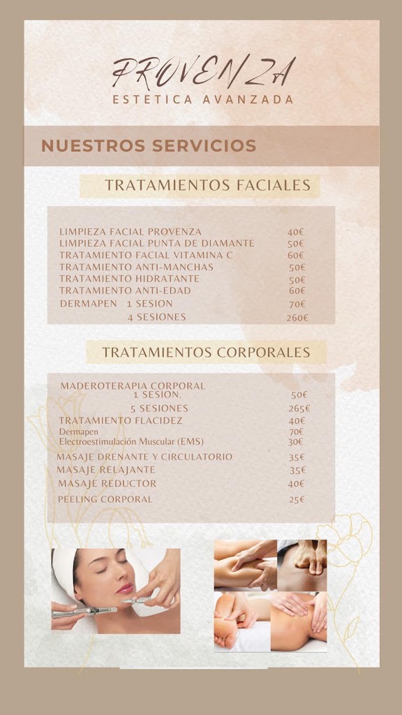 Provenza Estetica Avanzada — Carta