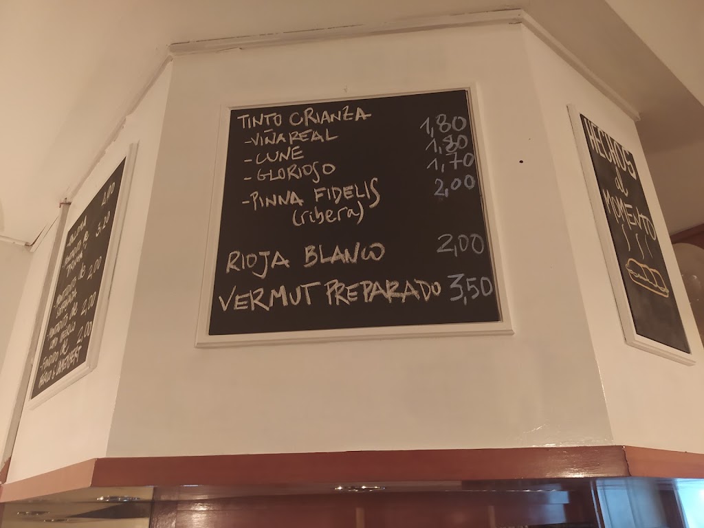 Bar La Hueve — Carta