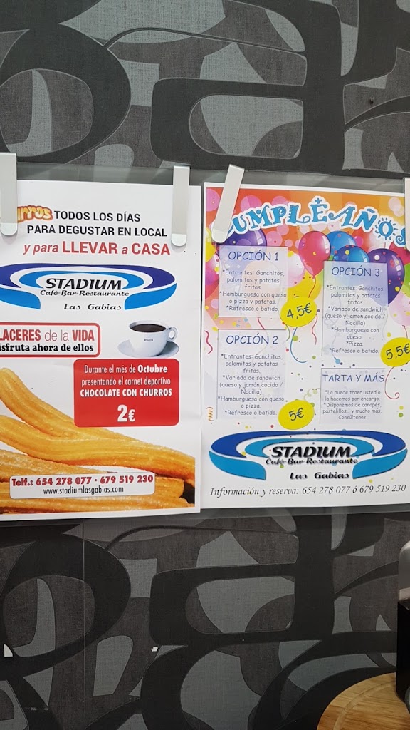 STADIUM Cafe-Bar-Restaurante Las Gabias — Carta