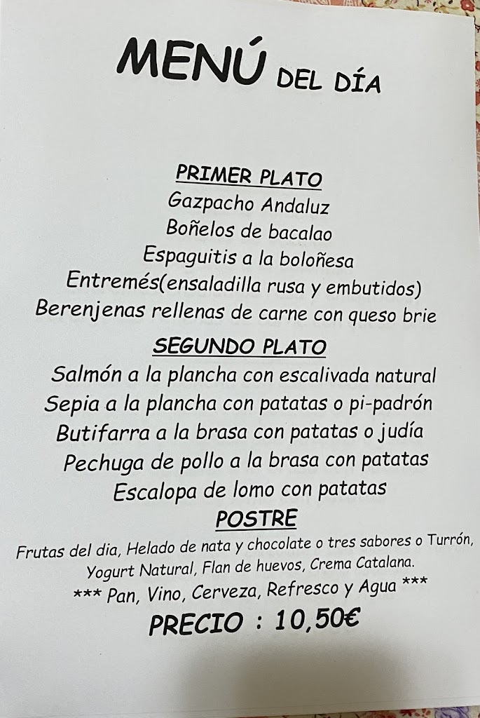 RONDA DE MAR — Carta