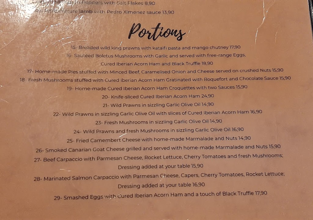 Mana 264 - Tapas & Drinks — Carta