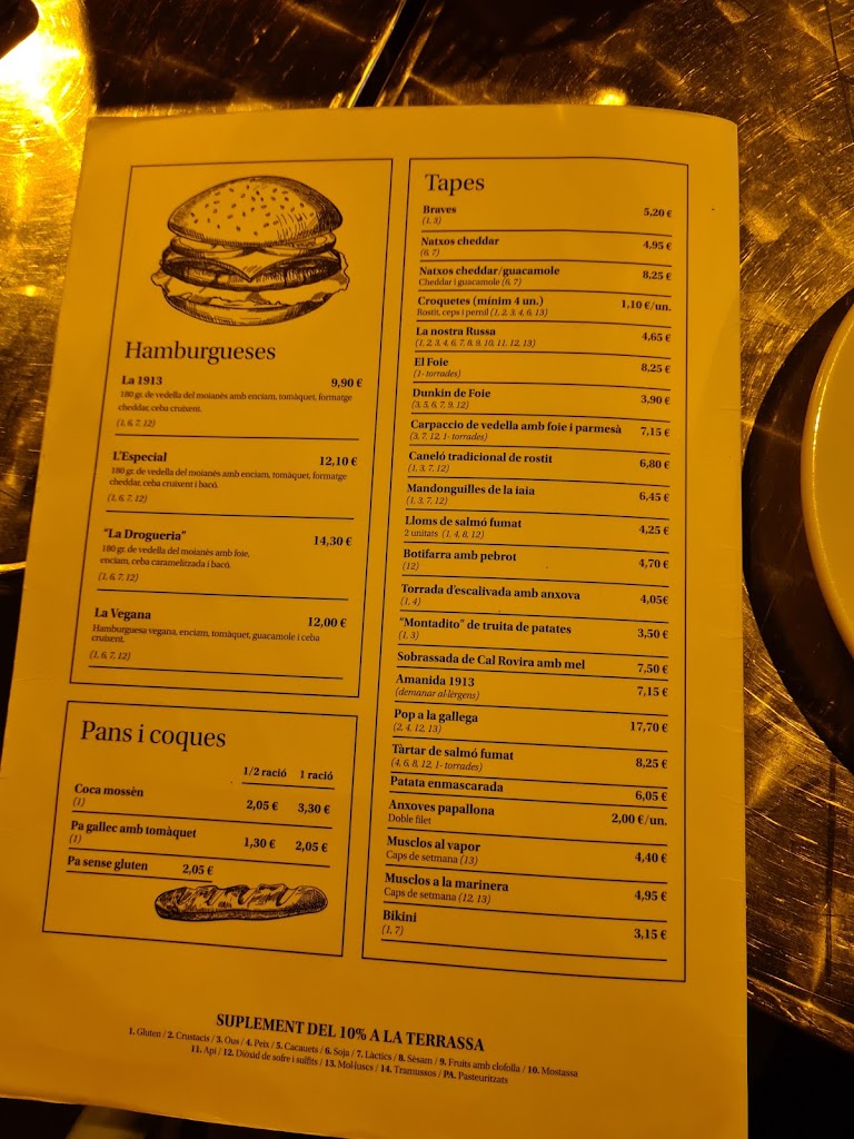 Taverna 1913 — Carta