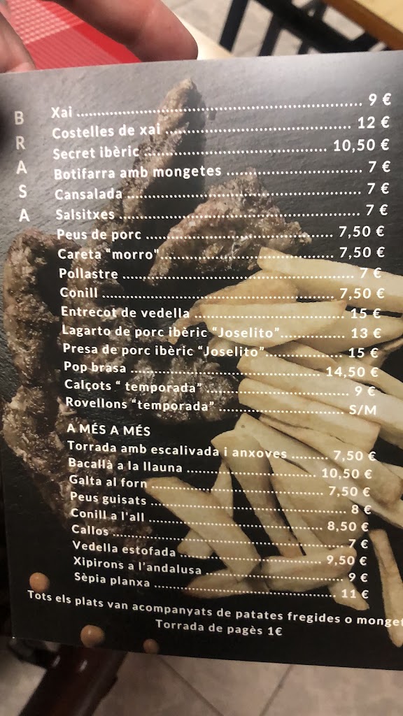 Restaurante Can J — Carta