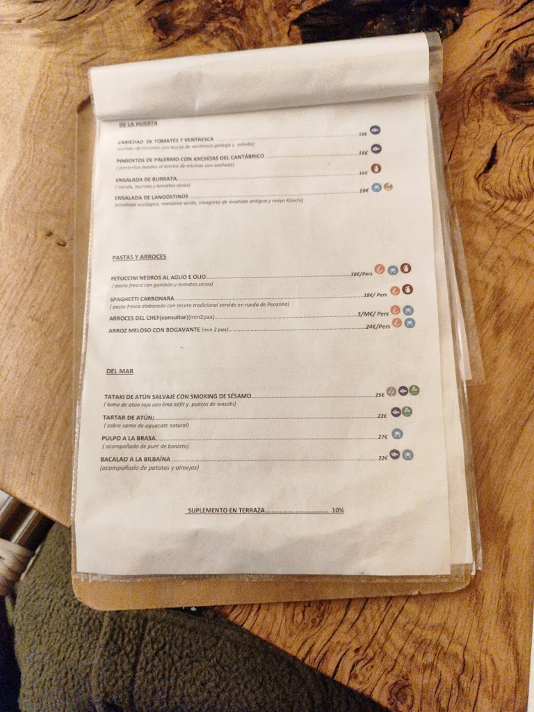 Restaurante Babilonia Brasserie — Carta