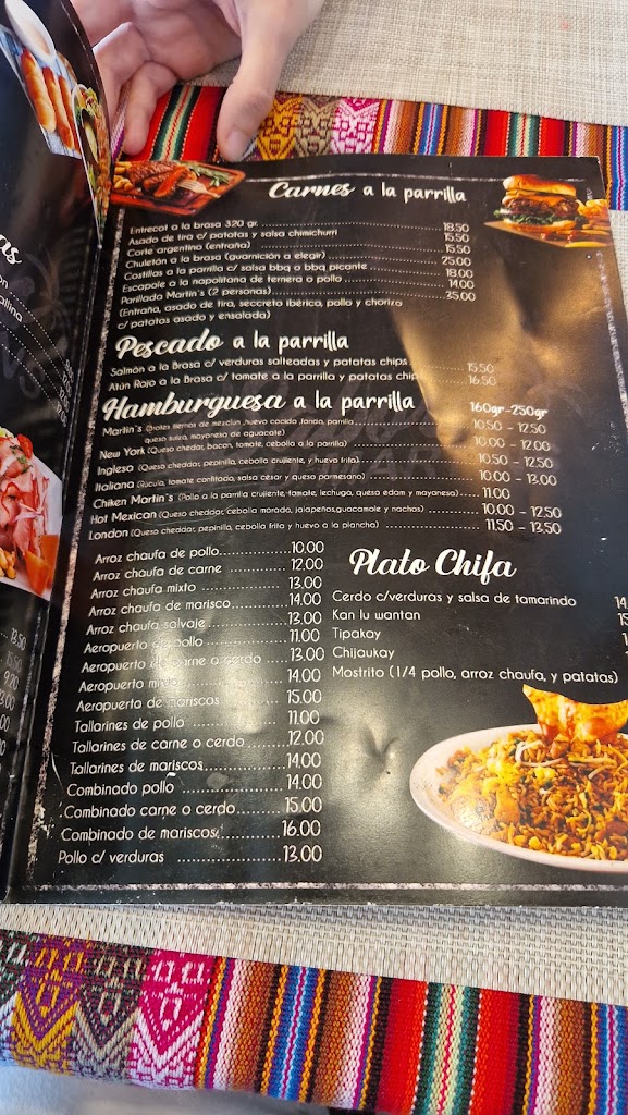 Sabores D'Martins — Carta