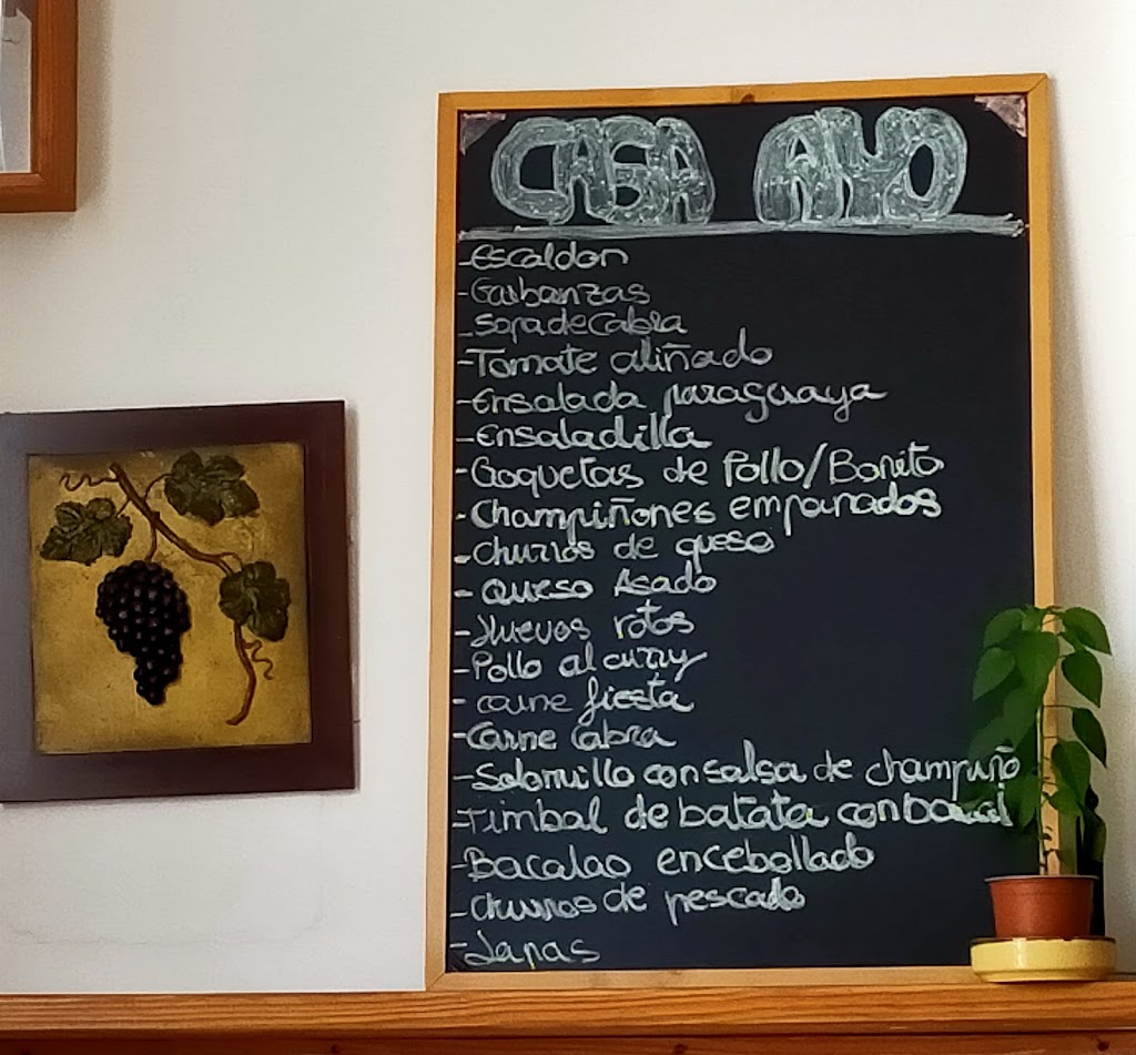 Guachinche Casa Ayo — Carta