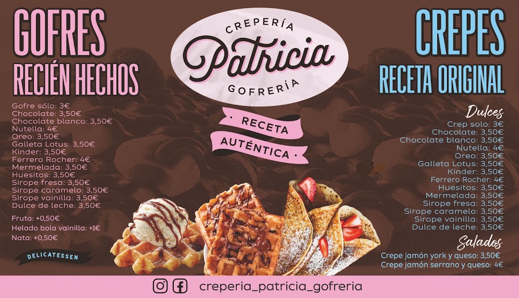 Gofreria Creperia Patricia — Carta