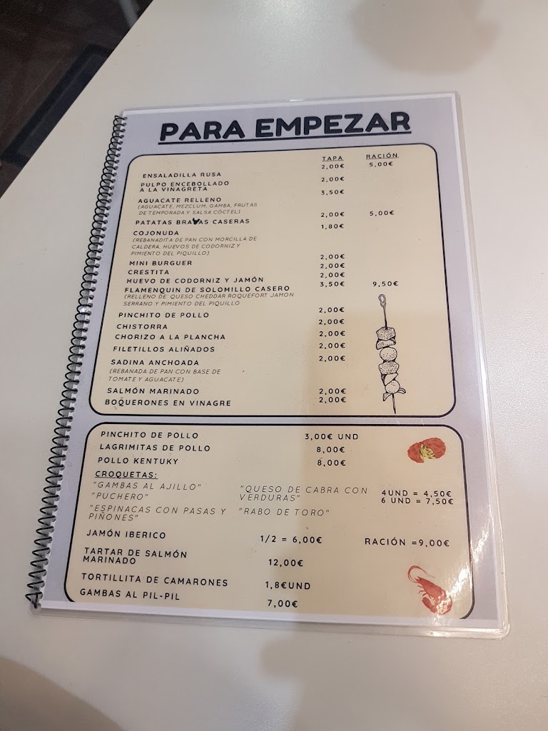 Gastrobar Las Ninas — Carta
