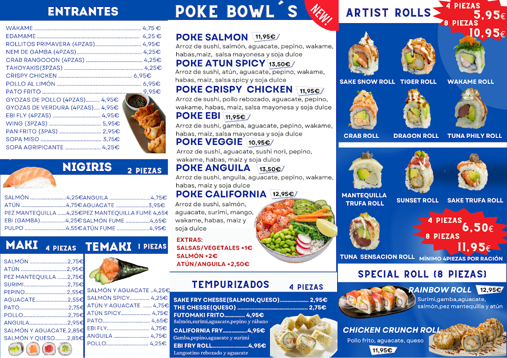 SUSHI BOSS RESTAURANTE CAFETERIA — Carta