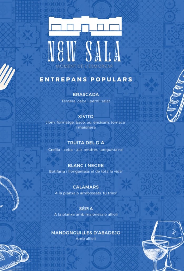 New Sala Bar — Carta
