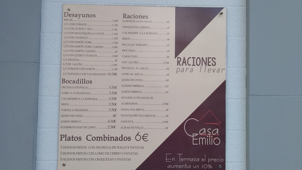 Calle El cafe bar Emilio