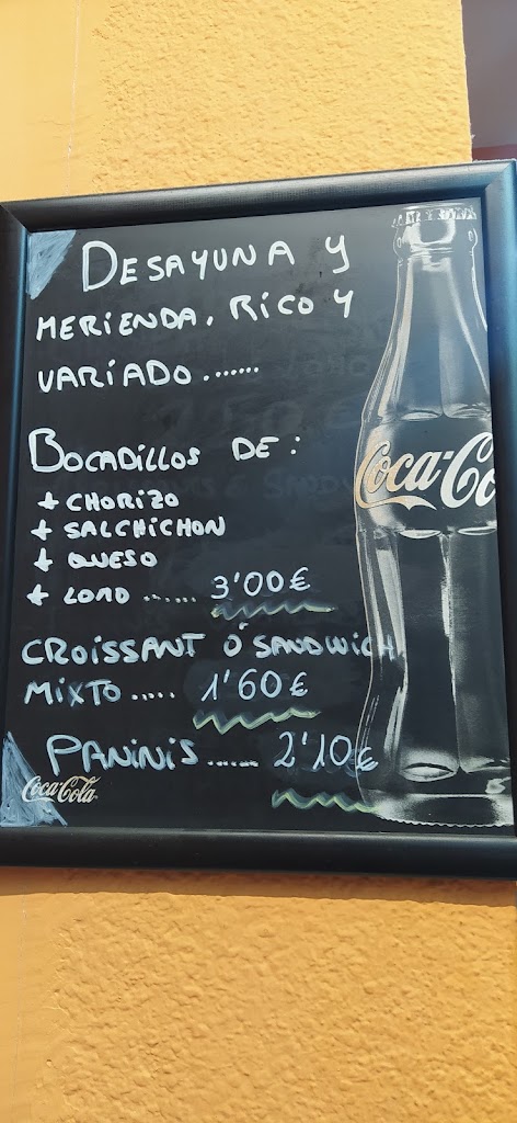Cafeteria Pan y Chocolate — Carta