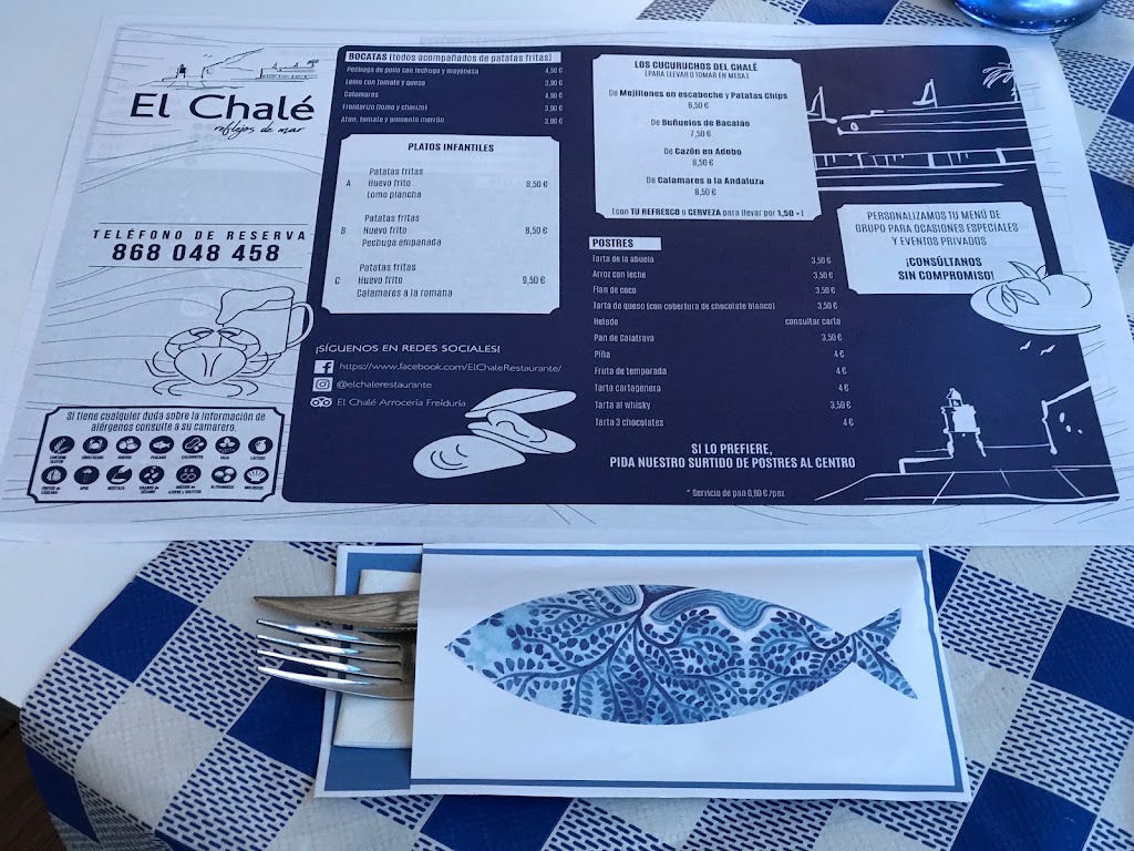 Club Nautico El Chalet — Carta