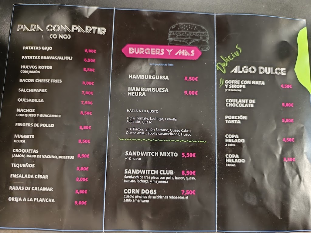 BGB (Board Game Bar) — Carta