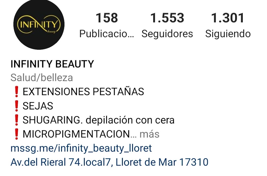 INFINITYbeauty — Carta