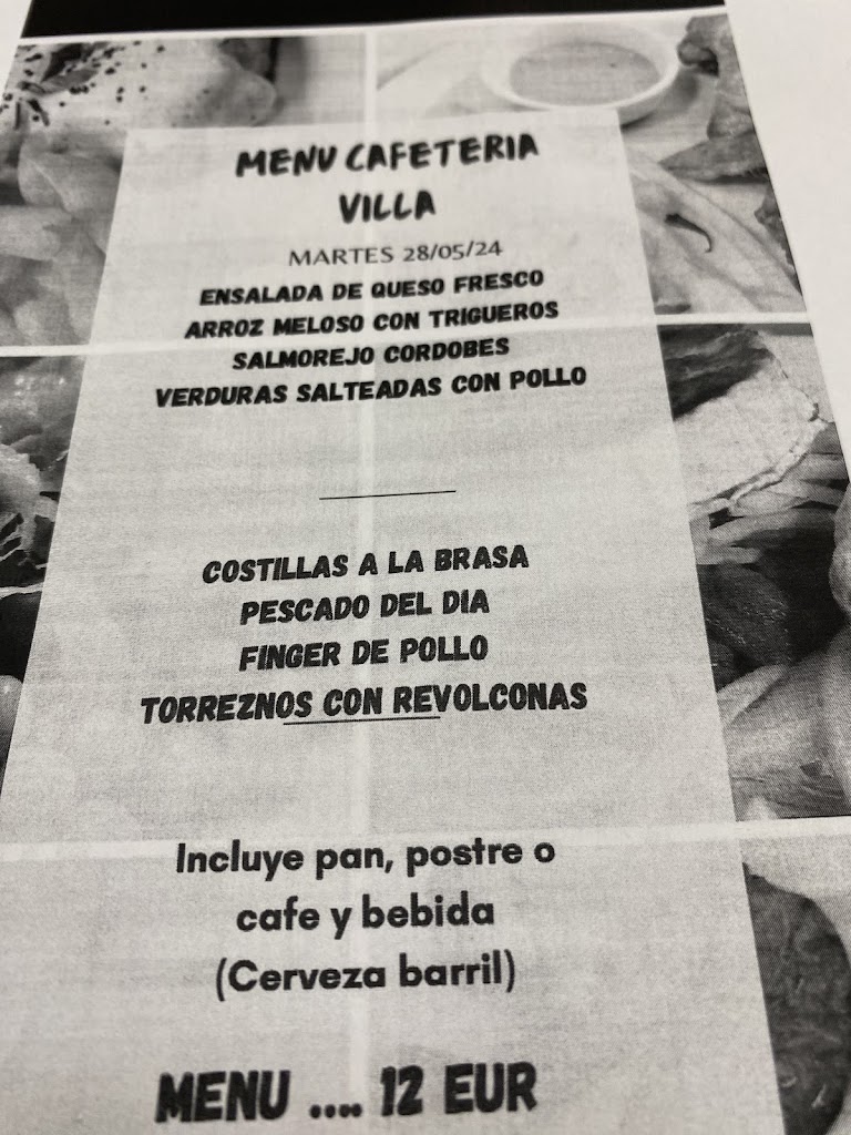 Restaurante Villa — Carta