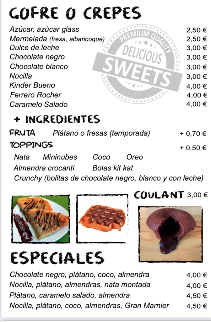 Creperie Chez Laurent — Carta