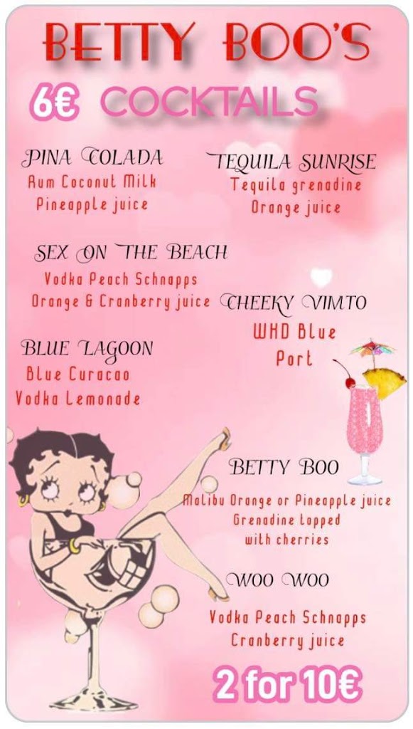 Betty boo's Benidorm — Carta