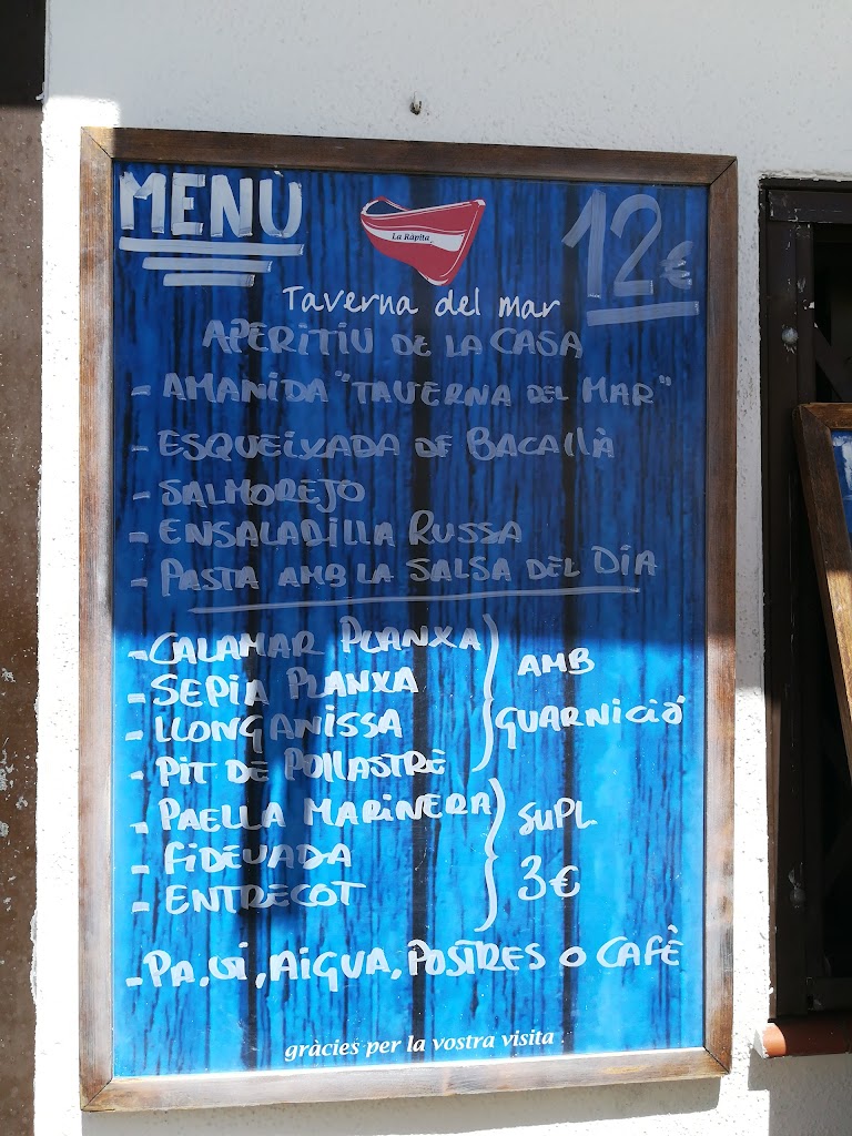 Taverna del Mar — Carta