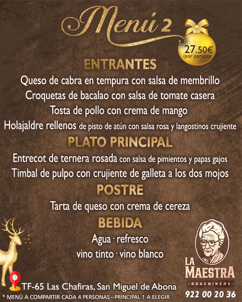 Guachinche La Maestra — Carta