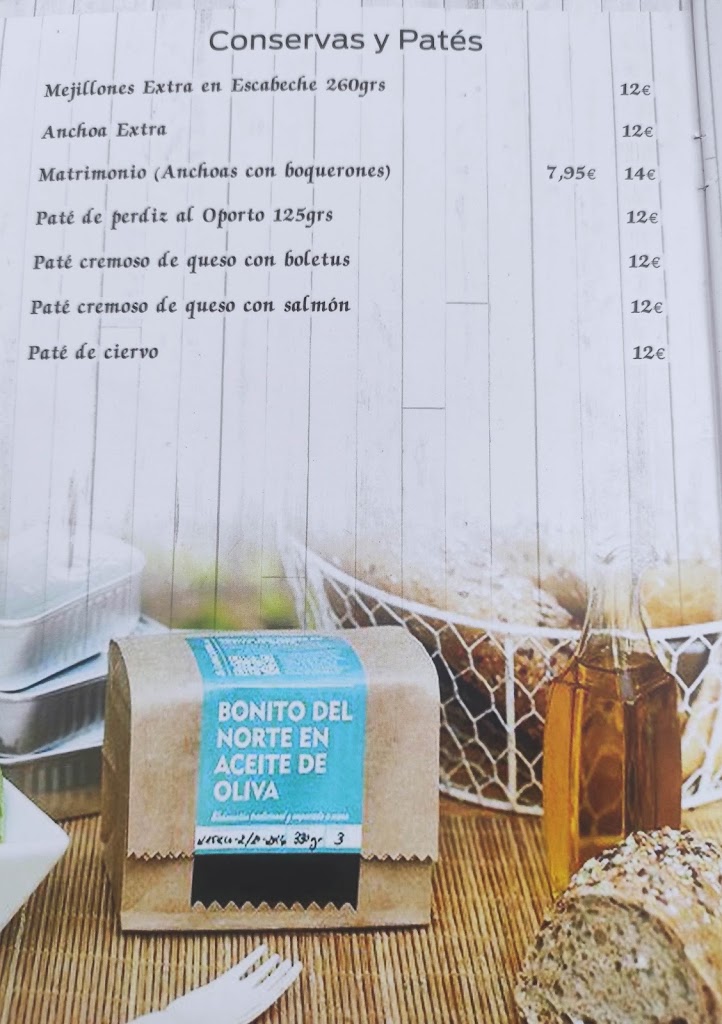 Sabores Gourmet — Carta