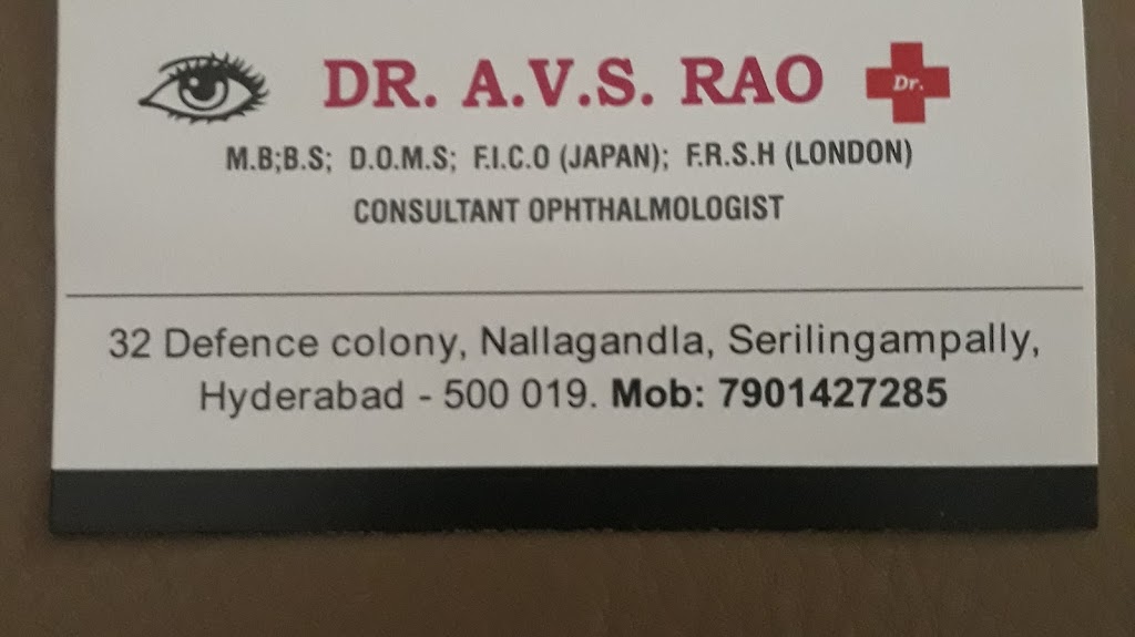 Nethradeep Dr A V S Rao Eye Clinic 32 Defence Colony Nallagandla