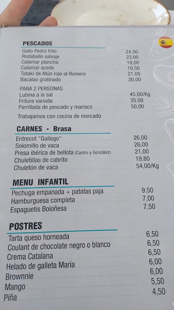 Restaurante chill out Komo — Carta