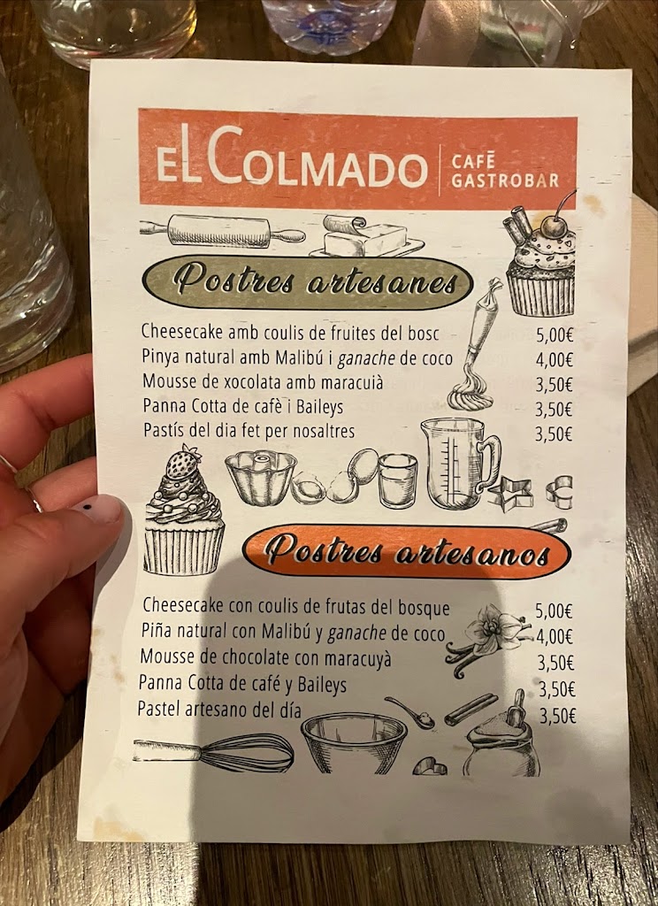 El Colmado Cafe-Gastrobar — Carta