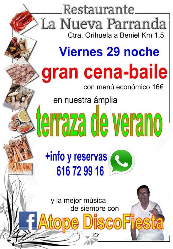 Restaurante la Nueva Parranda — Carta