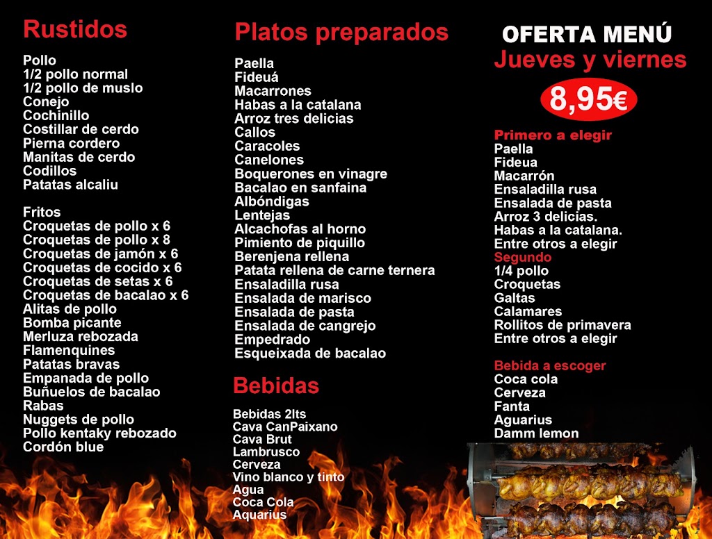 Rostiseria el besos en Sant Adria de Besos — Carta