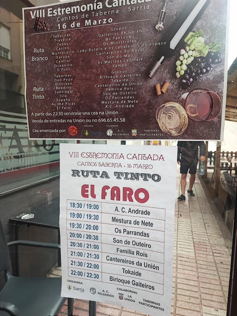 Restaurante Bar El Faro — Carta