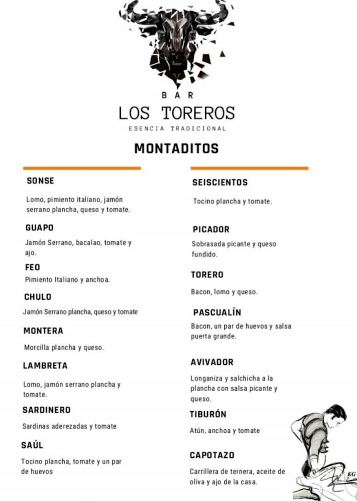 LOS TOREROS Bar — Carta