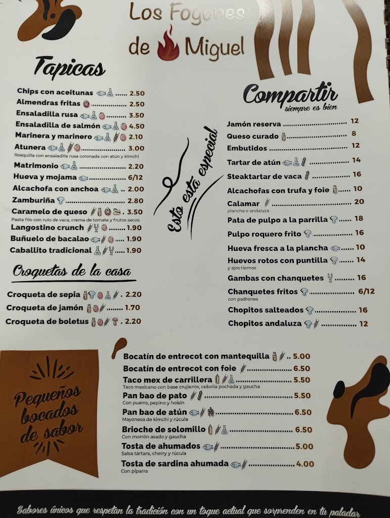 Los Fogones De Miguel — Carta