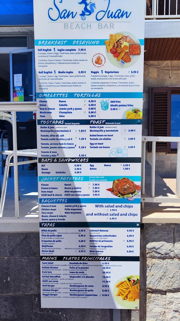 San Juan Beachbar — Carta