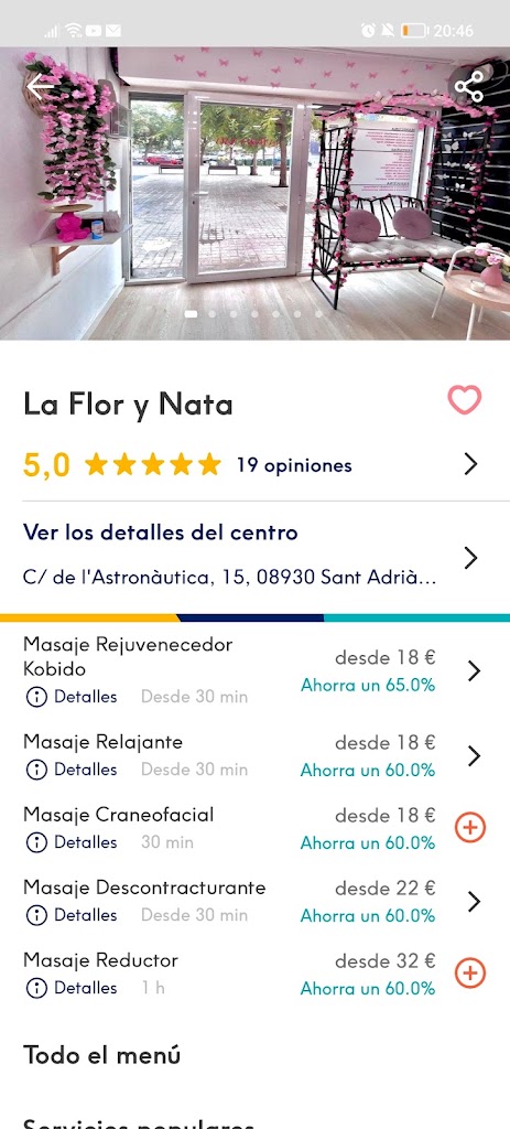 La Flor y Nata — Carta
