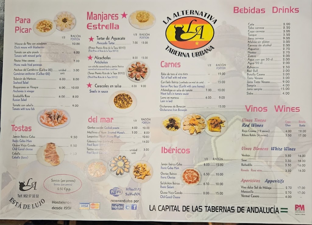 La Alternativa Benalmadena — Carta