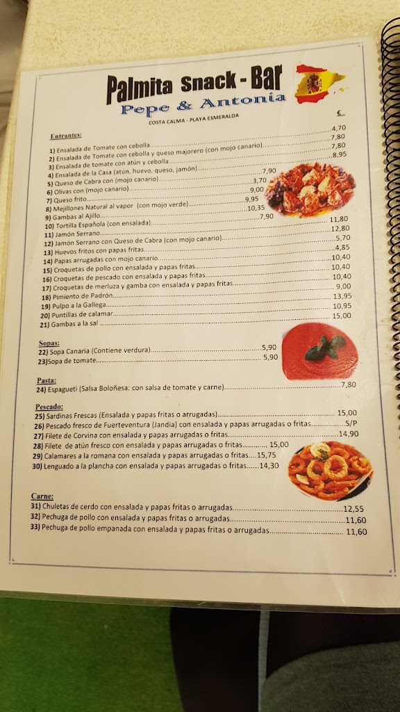 Palmita Pepe y Antonia — Carta